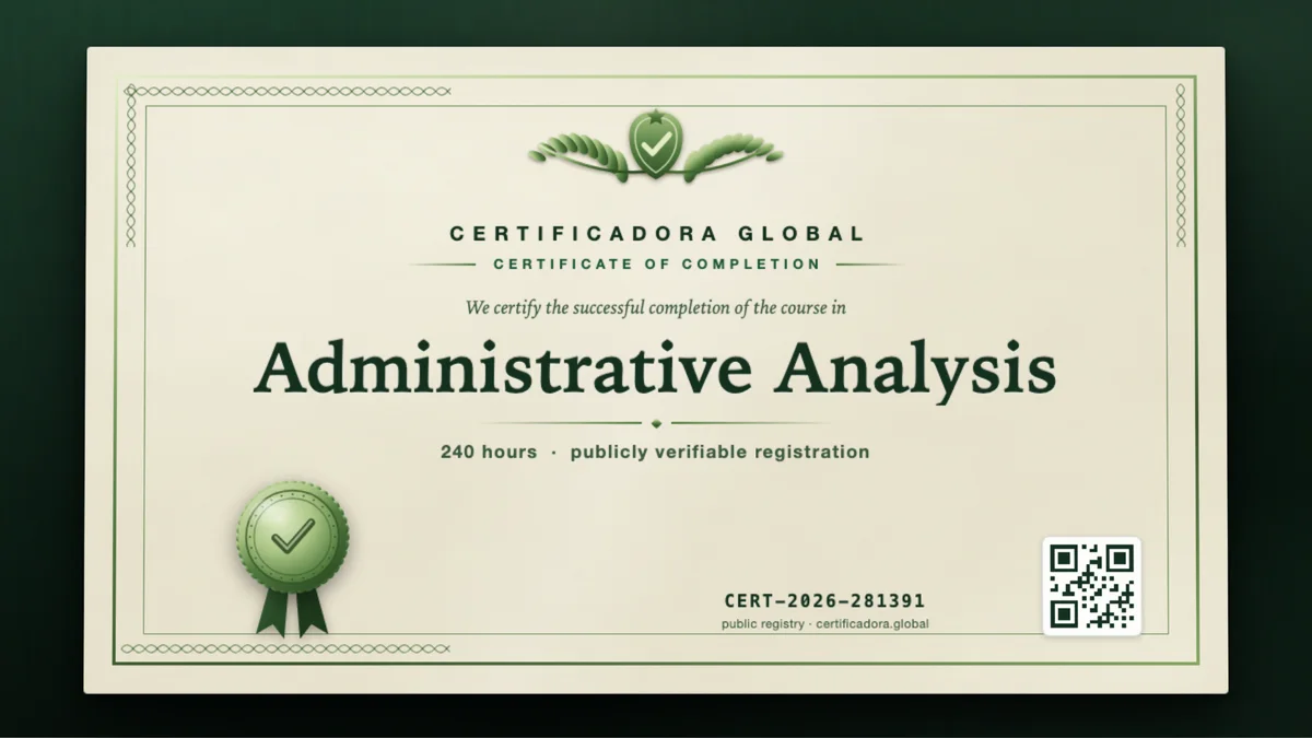Cover of the Administrative Analysis course