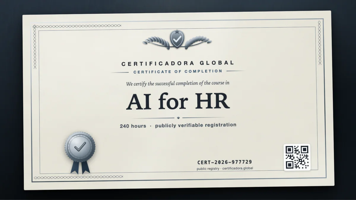Cover of the AI for HR course