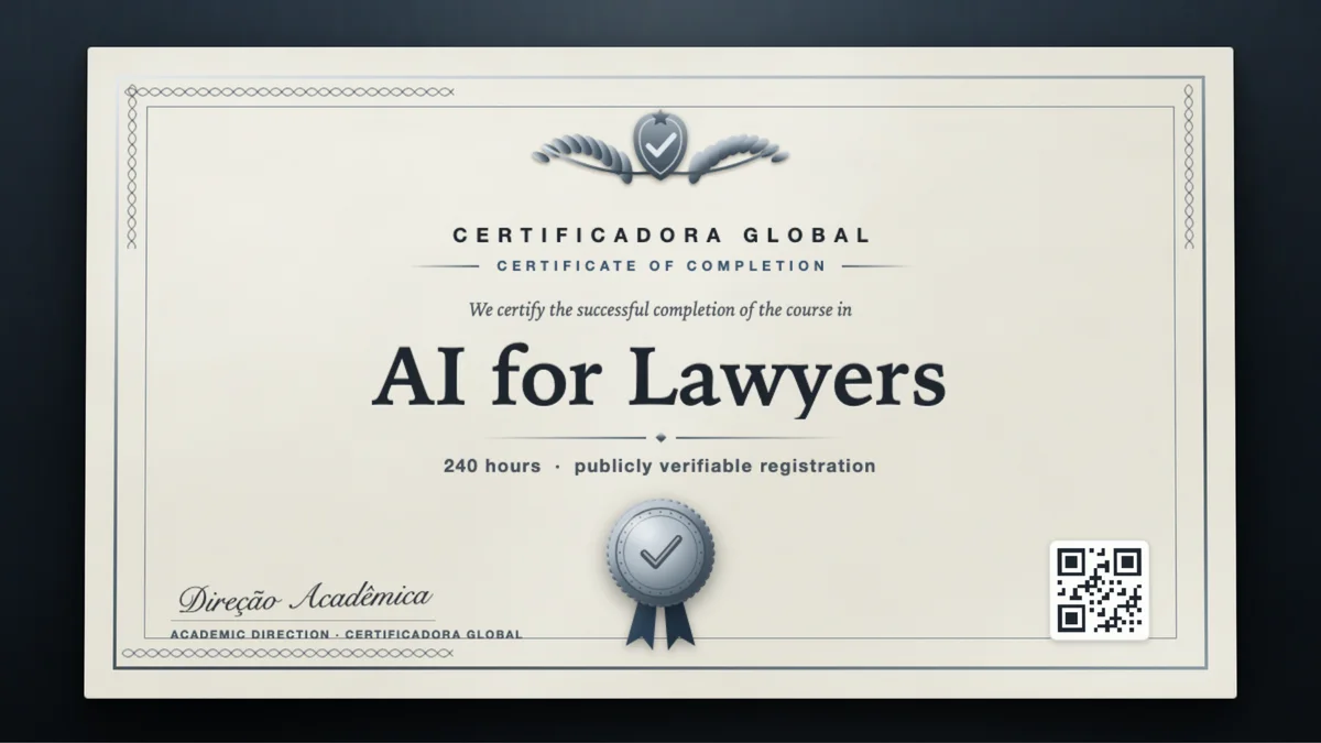 Cover of the AI for Lawyers course