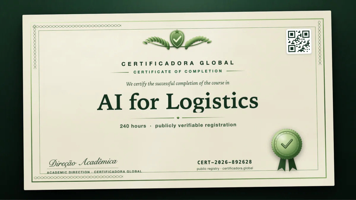 Cover of the AI for Logistics course