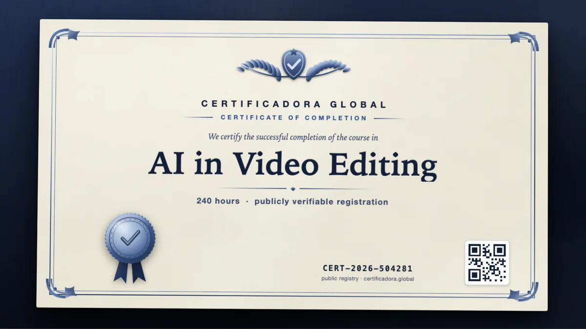 Cover of the AI in Video Editing course