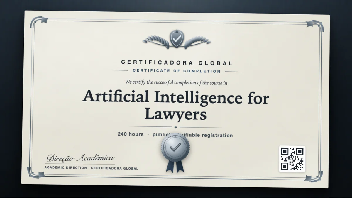 Cover of the Artificial Intelligence for Lawyers course