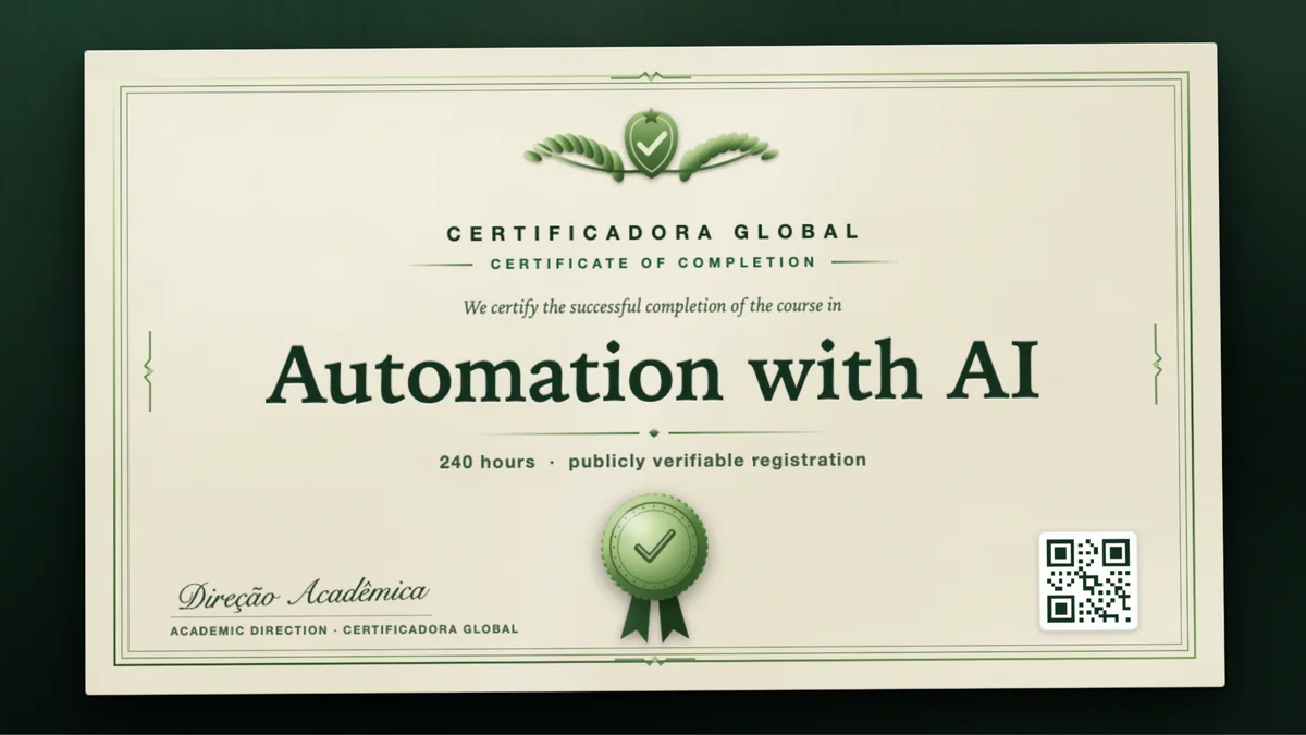 Cover of the Automation with AI course
