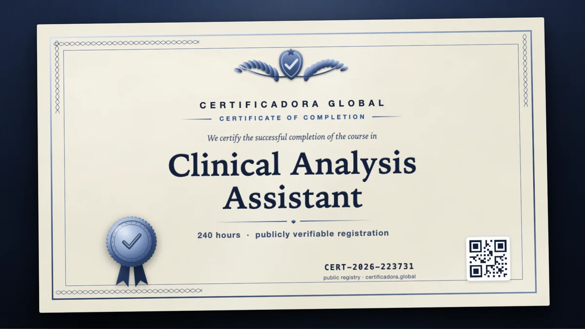 Cover of the Clinical Analysis Assistant course