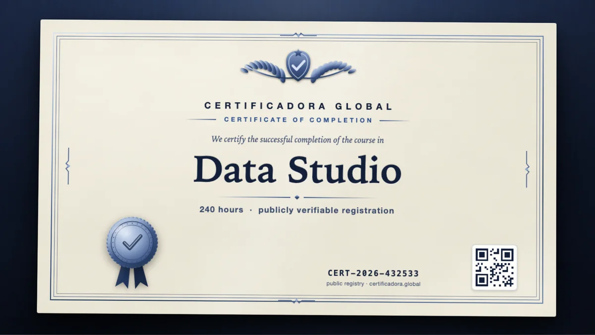 Cover of the Data Studio course