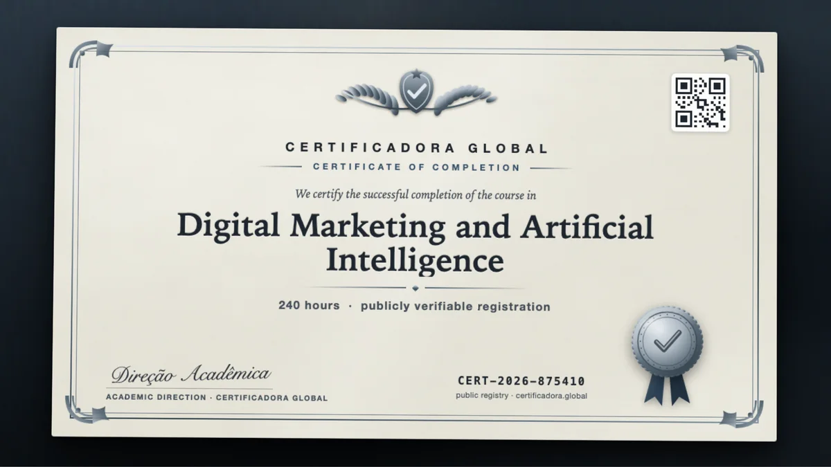 Cover of the Digital Marketing and Artificial Intelligence course