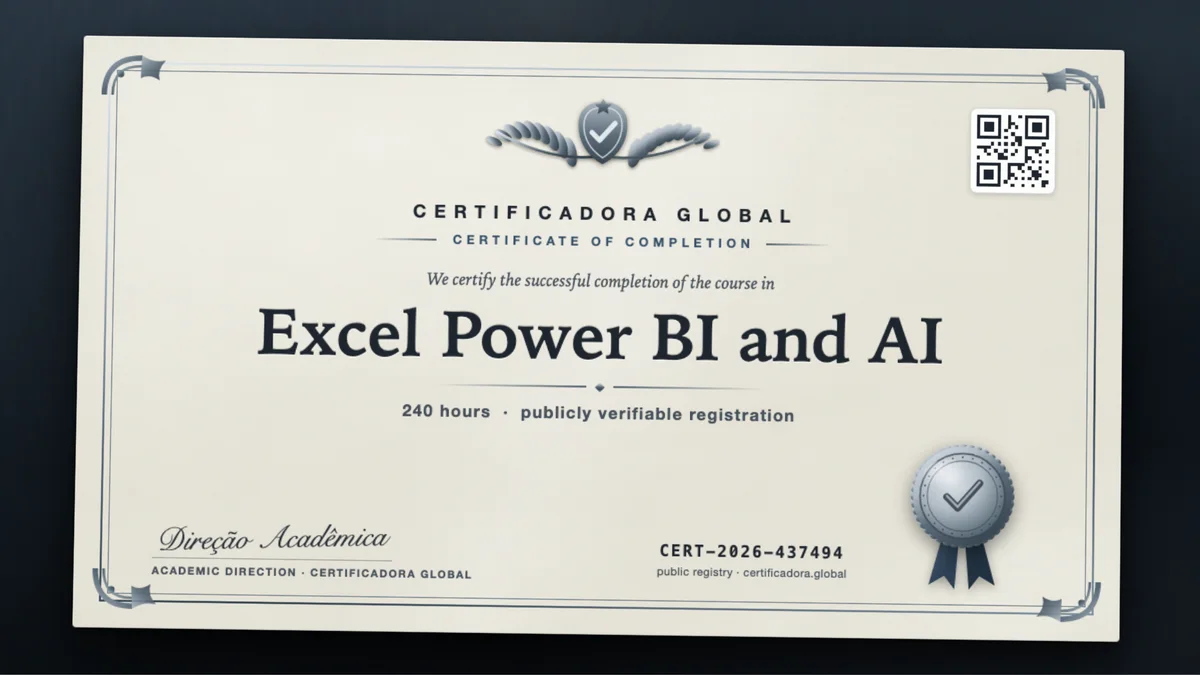 Cover of the Excel Power BI and AI course