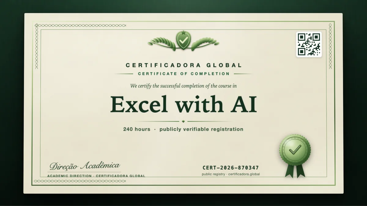 Cover of the Excel with AI course
