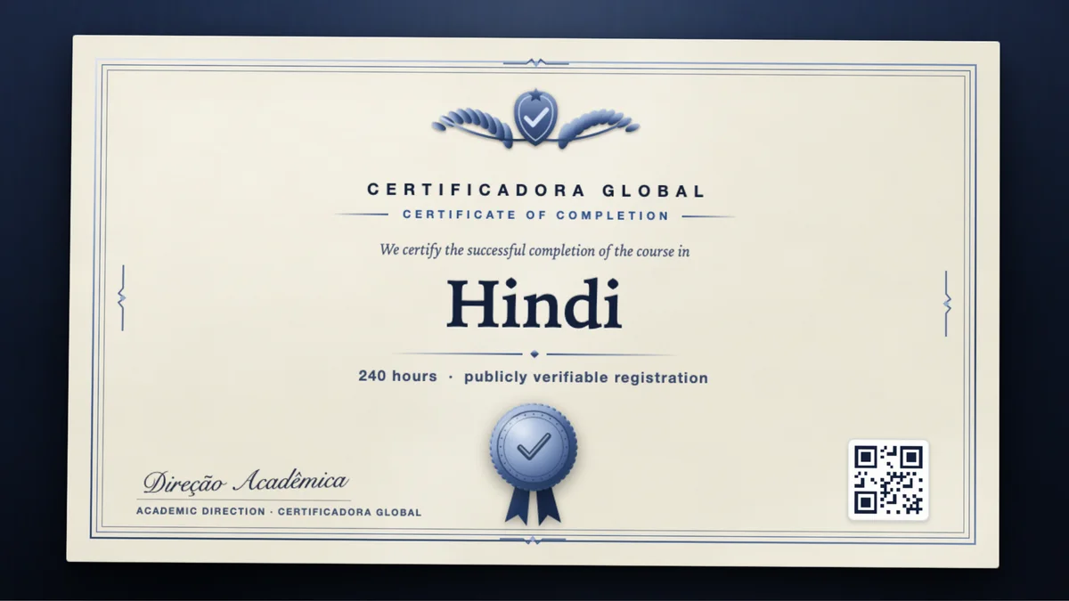 Cover of the Hindi course