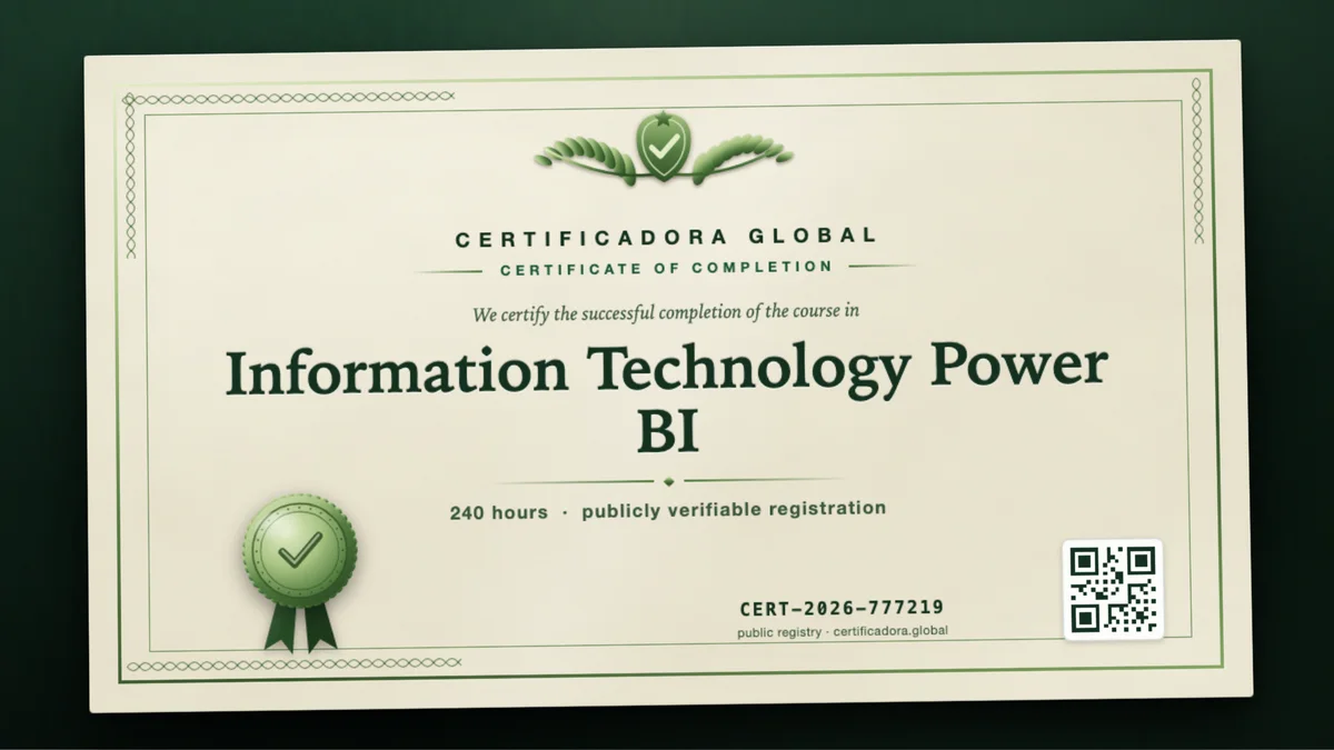 Cover of the Information Technology Power BI course