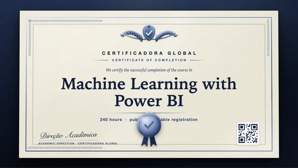Cover of the Machine Learning with Power BI course