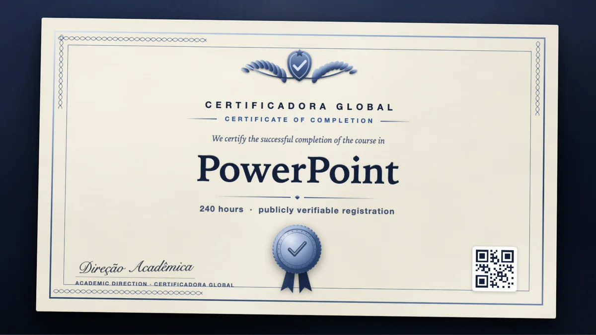 Cover of the PowerPoint course
