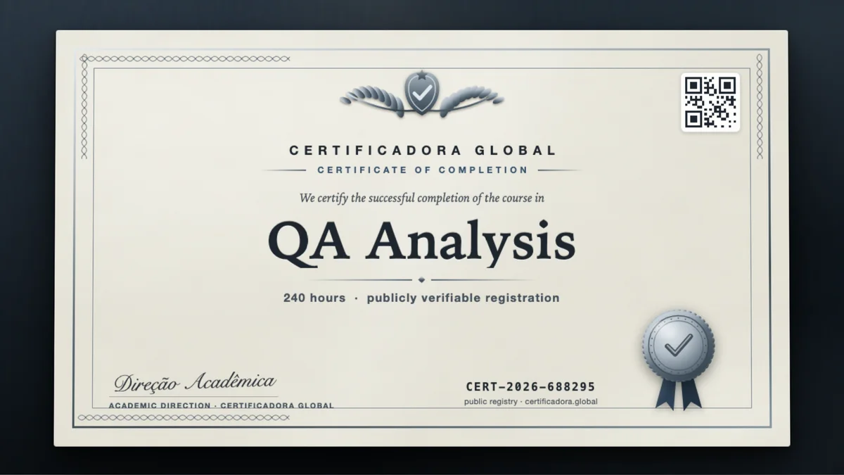 Cover of the QA Analysis course