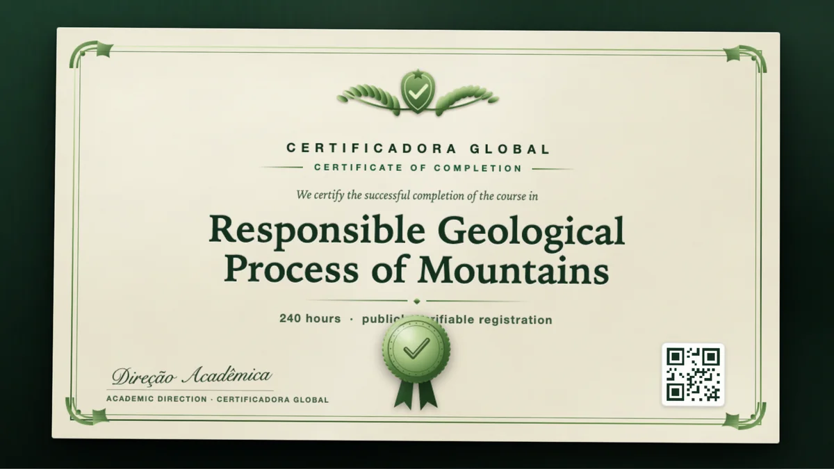 Cover of the Responsible Geological Process of Mountains course