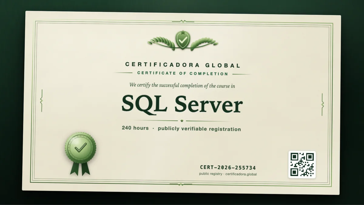 Cover of the SQL Server course