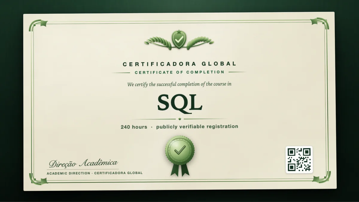 Cover of the SQL course