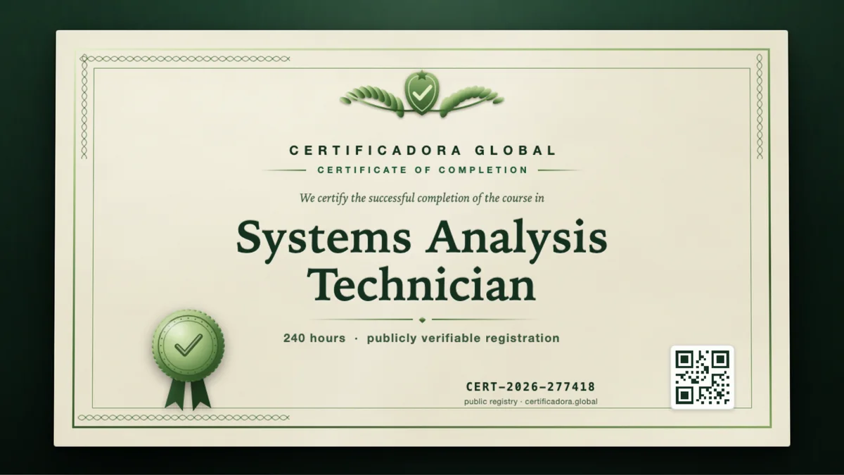 Cover of the Systems Analysis Technician course