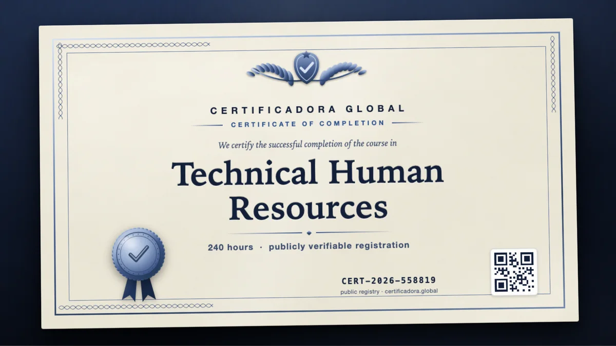 Cover of the Technical Human Resources course