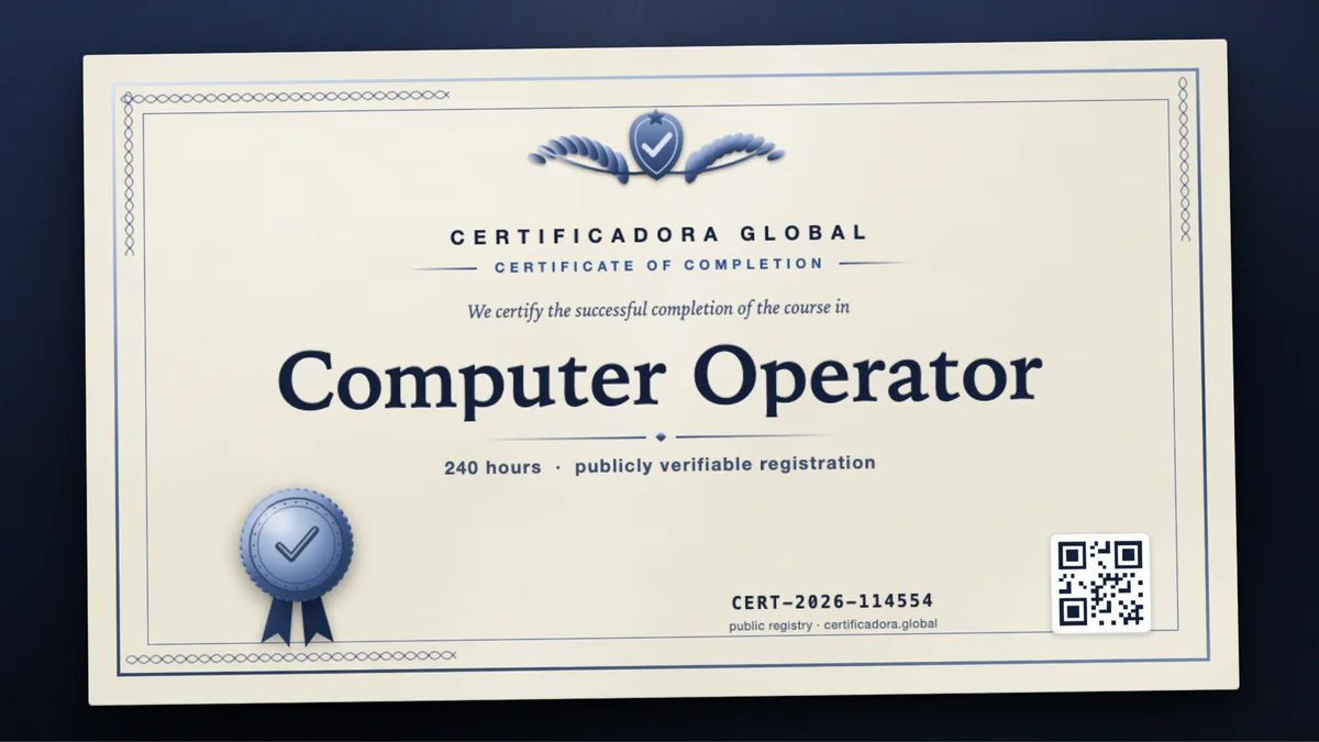 Cover of the Computer Operator course