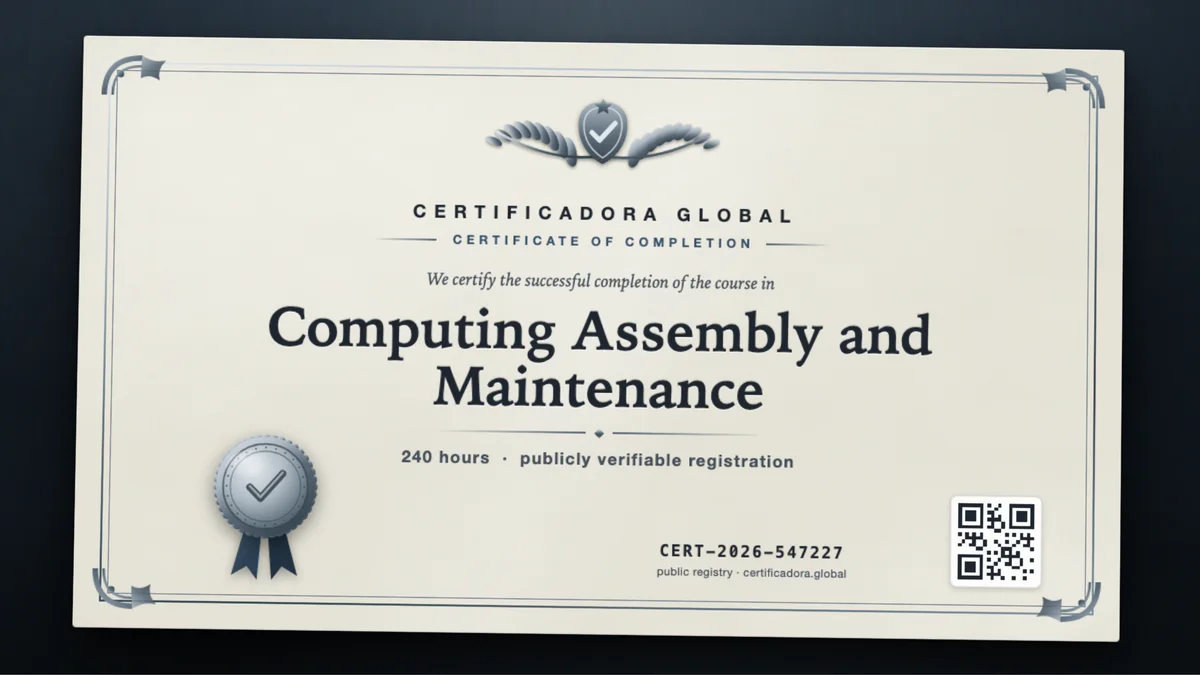 Cover of the Computing Assembly and Maintenance course