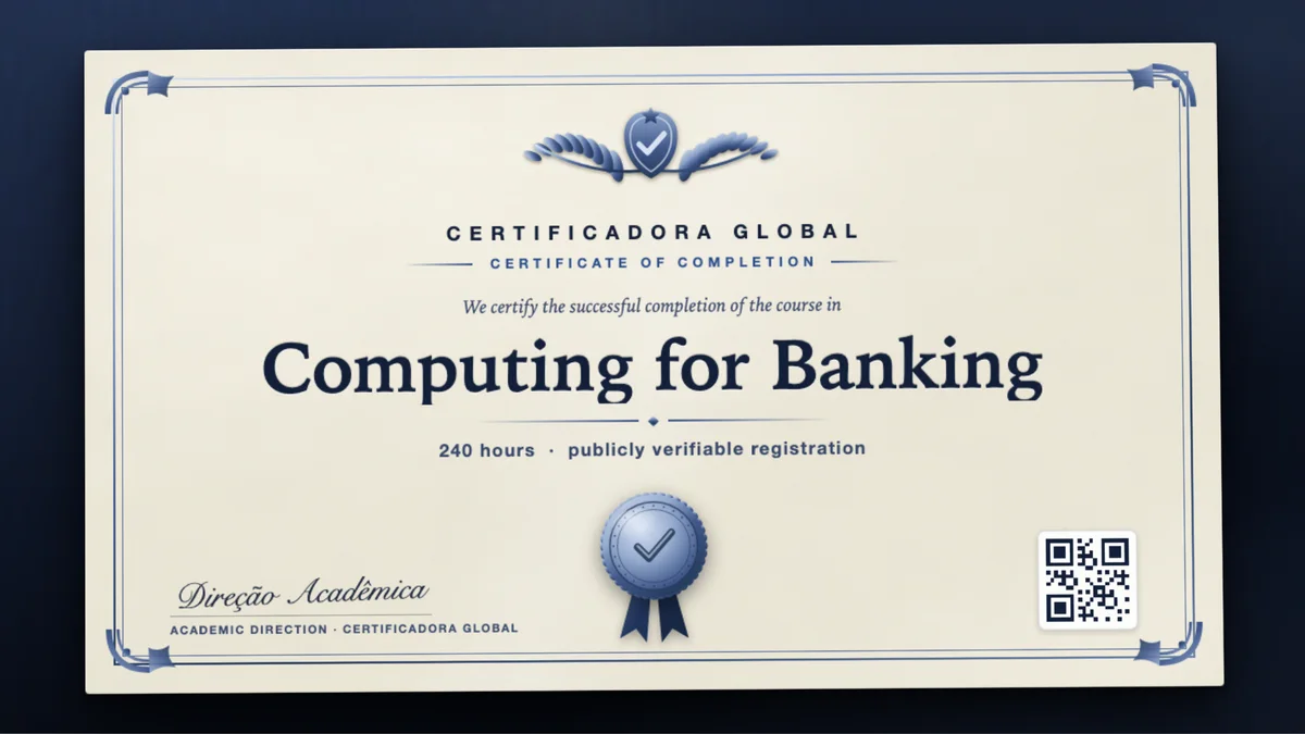 Cover of the Computing for Banking course