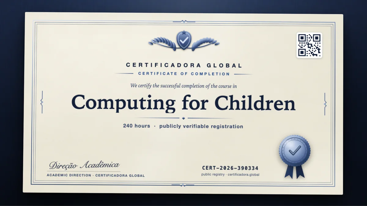 Cover of the Computing for Children course