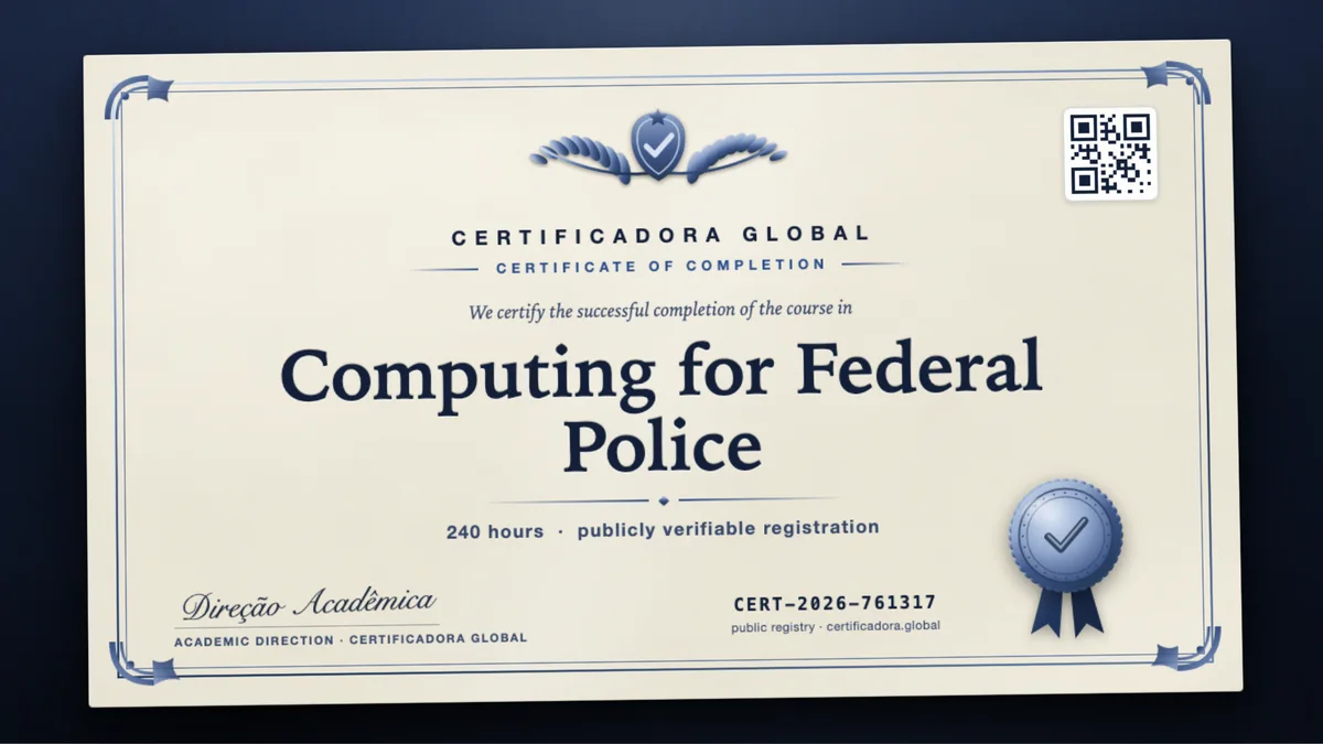 Cover of the Computing for Federal Police course