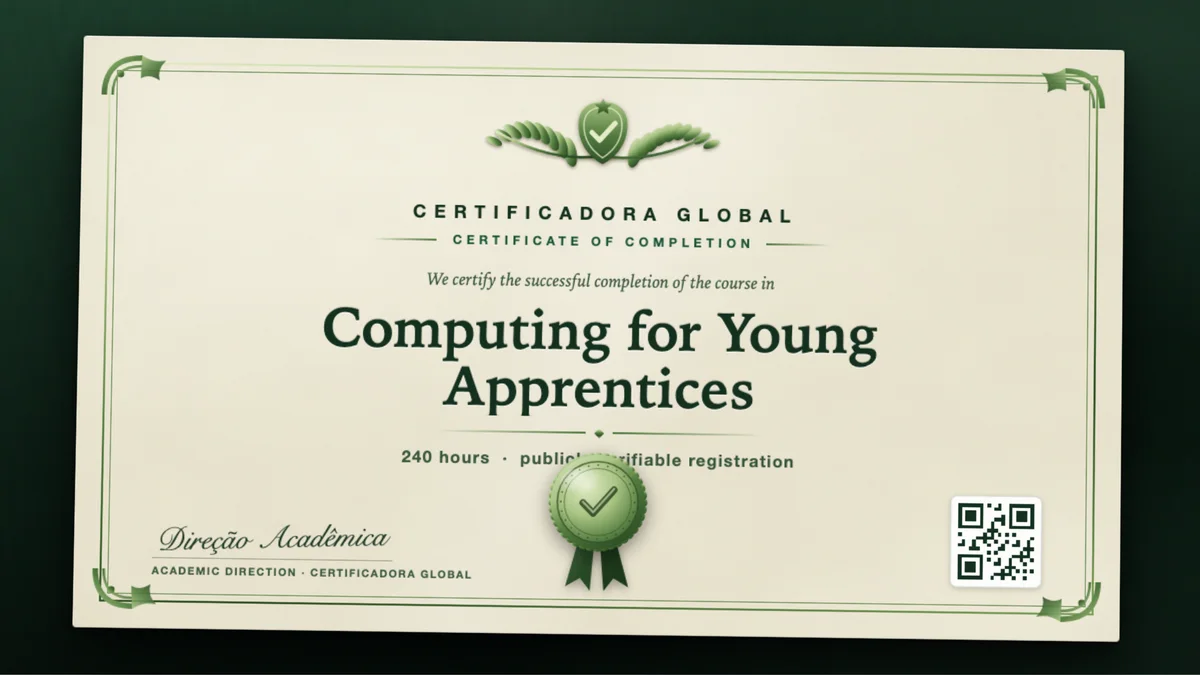 Cover of the Computing for Young Apprentices course