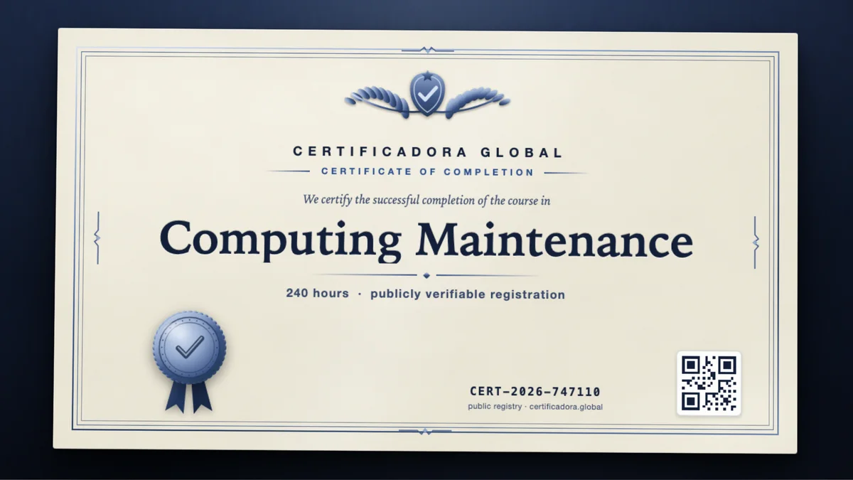 Cover of the Computing Maintenance course