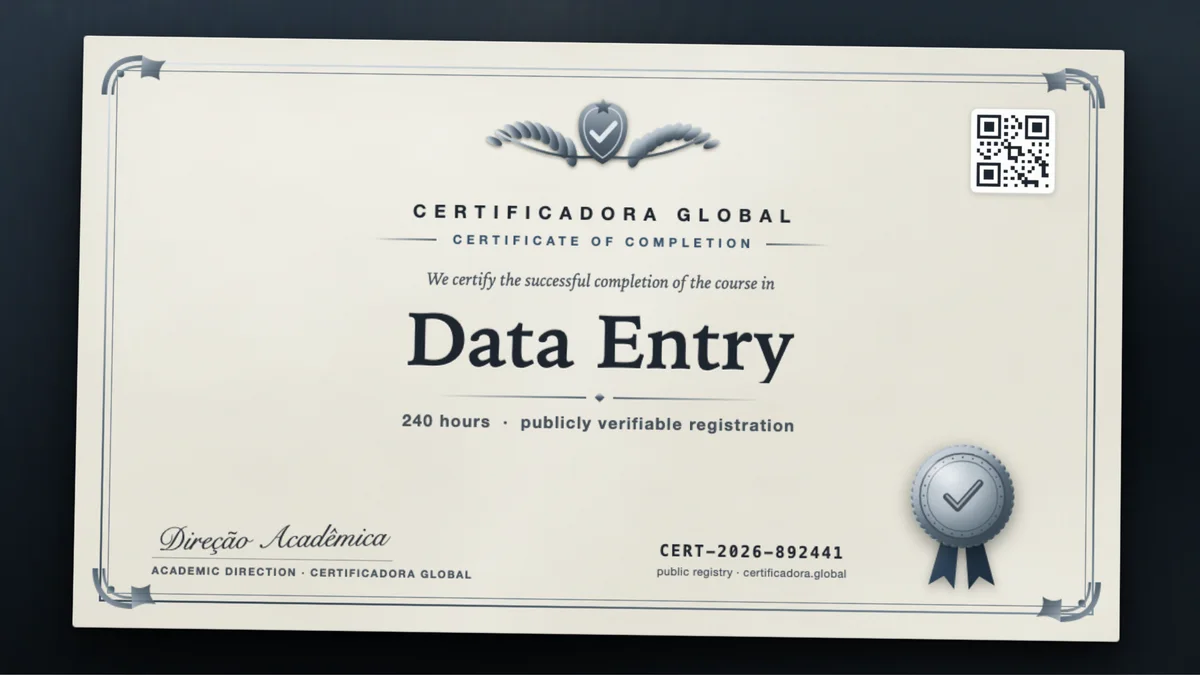 Cover of the Data Entry course