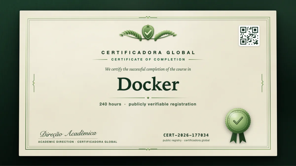 Cover of the Docker course