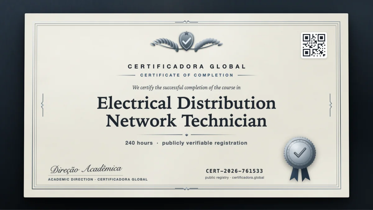 Cover of the Electrical Distribution Network Technician course
