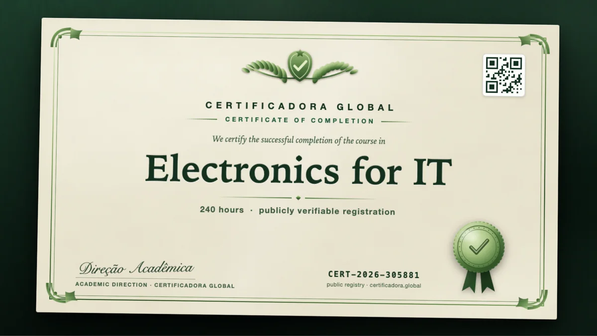Cover of the Electronics for IT course