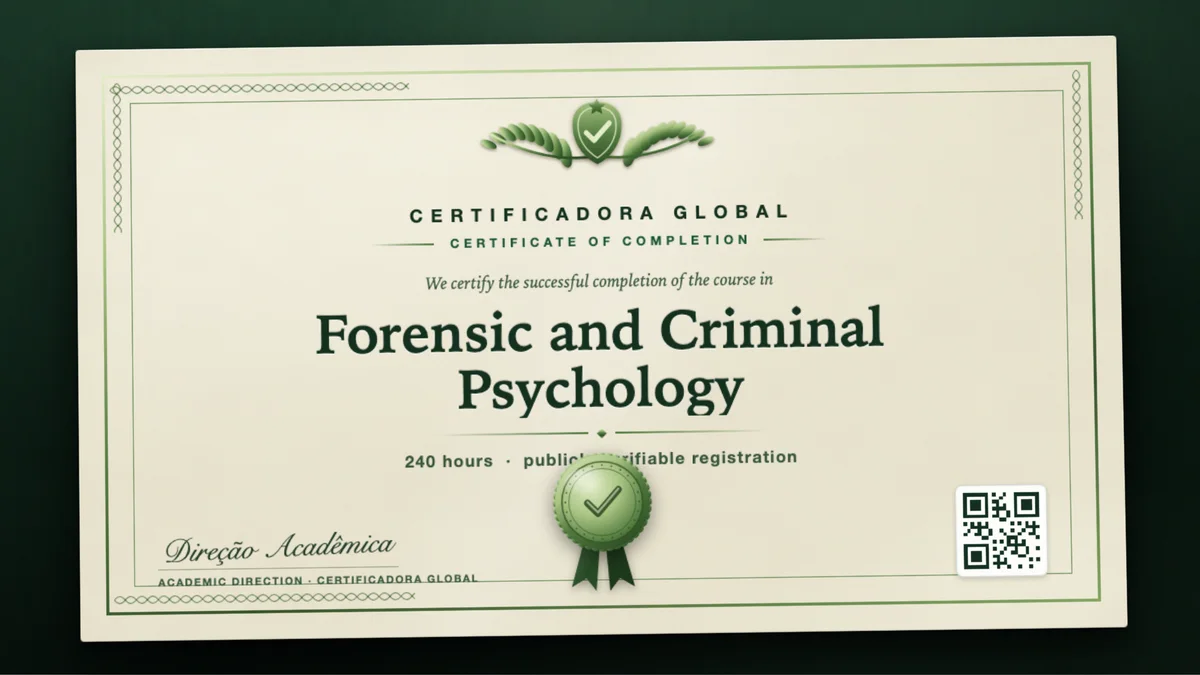 Cover of the Forensic and Criminal Psychology course
