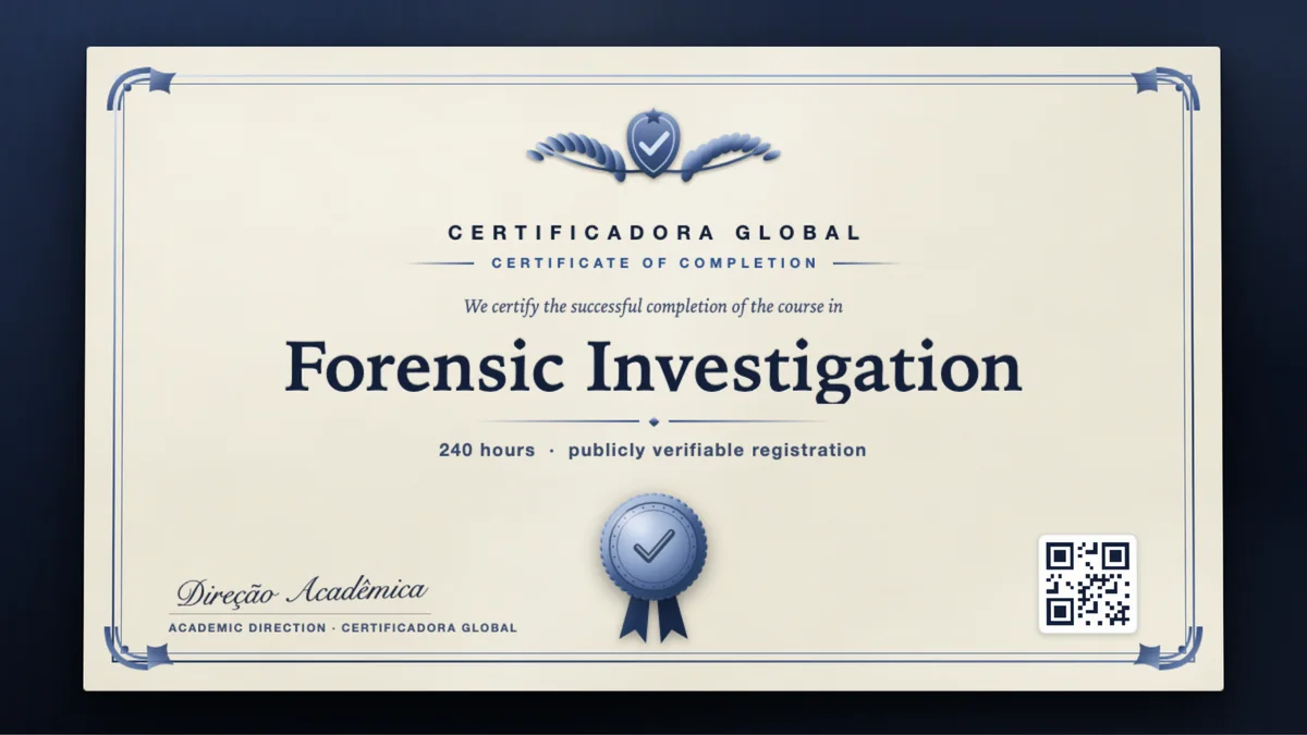 Cover of the Forensic Investigation course