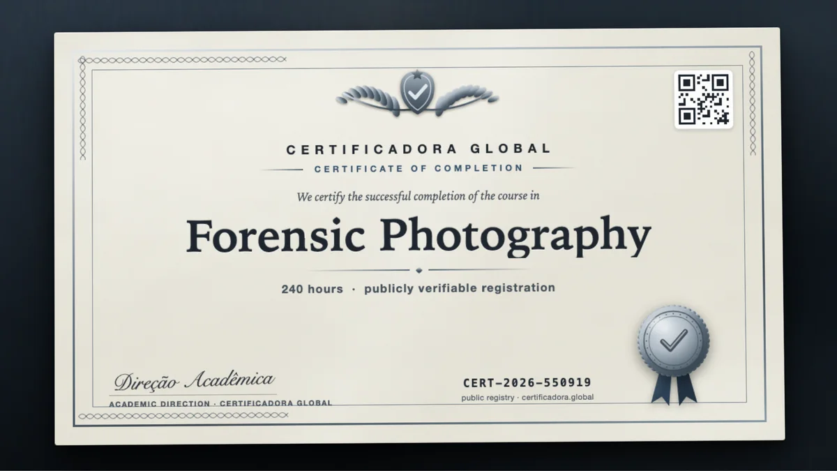 Cover of the Forensic Photography course