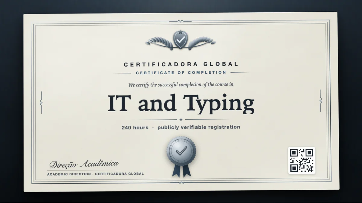 Cover of the IT and Typing course
