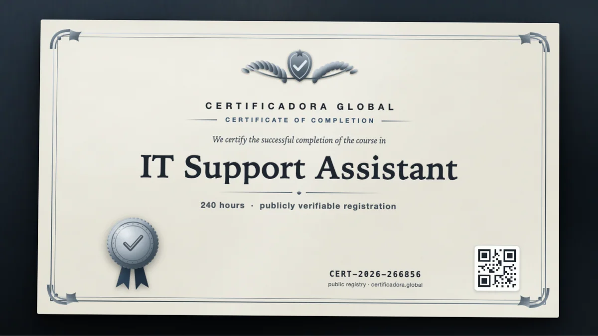 Cover of the IT Support Assistant course