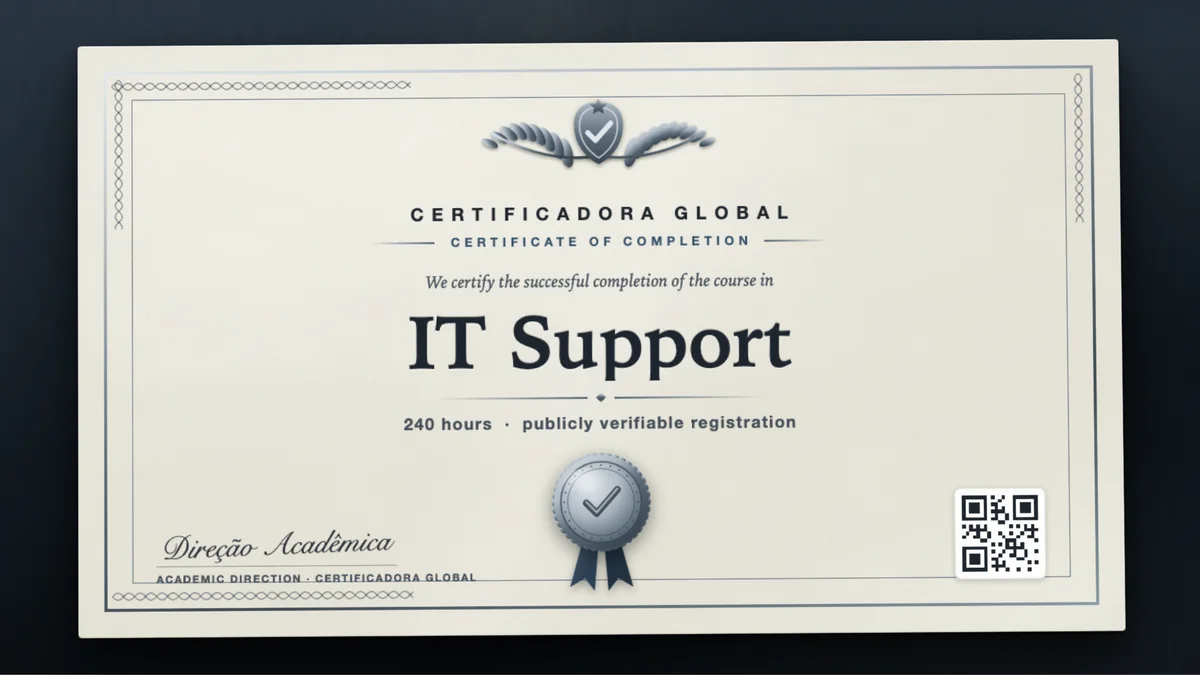 Cover of the IT Support course
