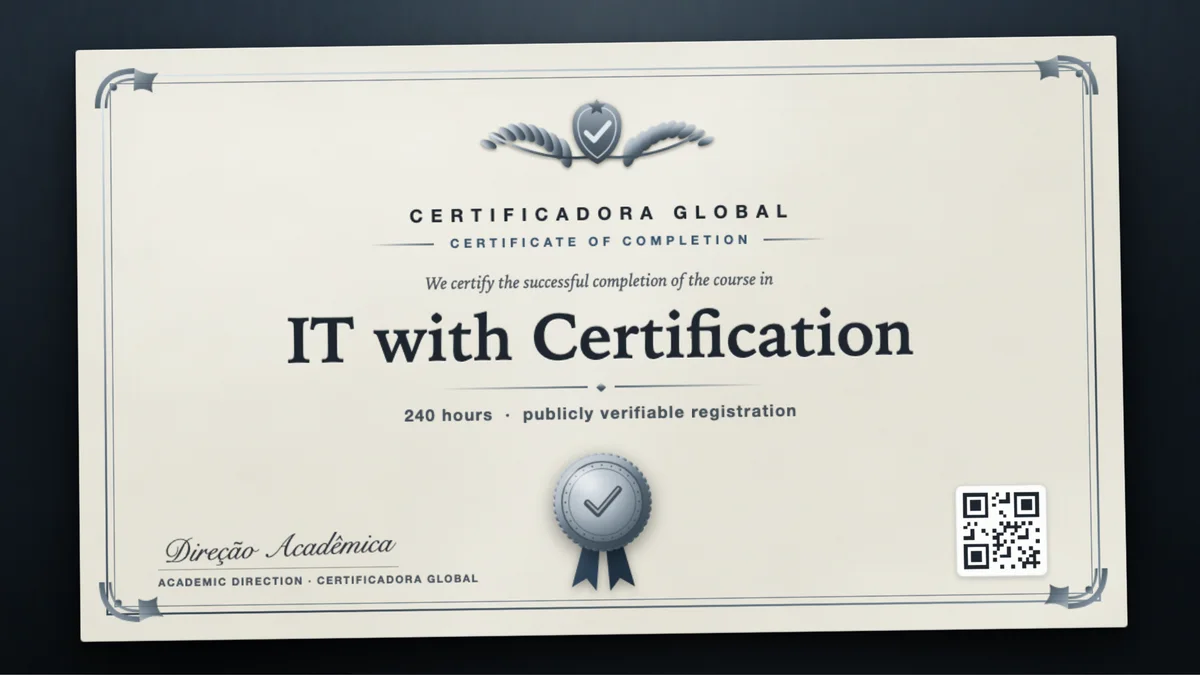 Cover of the IT with Certification course