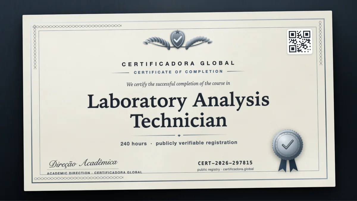 Cover of the Laboratory Analysis Technician course