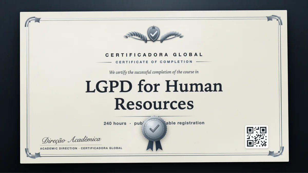 Cover of the LGPD for Human Resources course