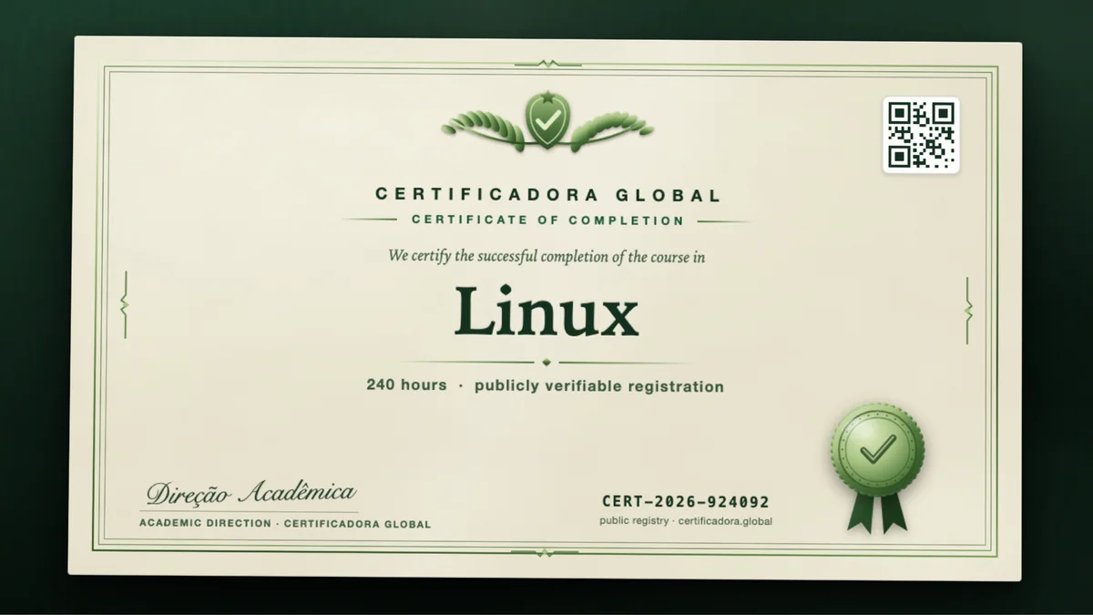 Cover of the Linux course