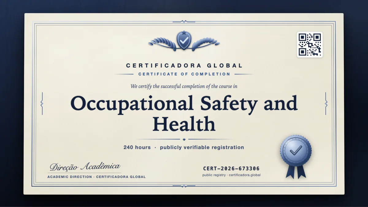 Cover of the Occupational Safety and Health course