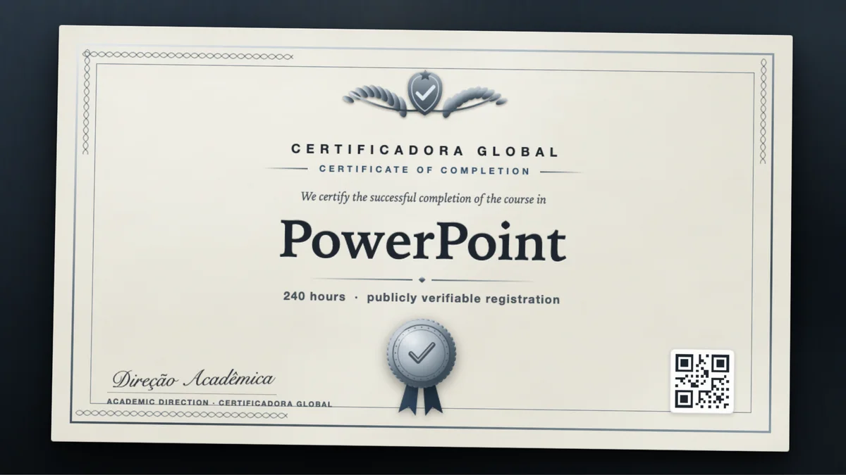 Cover of the PowerPoint course