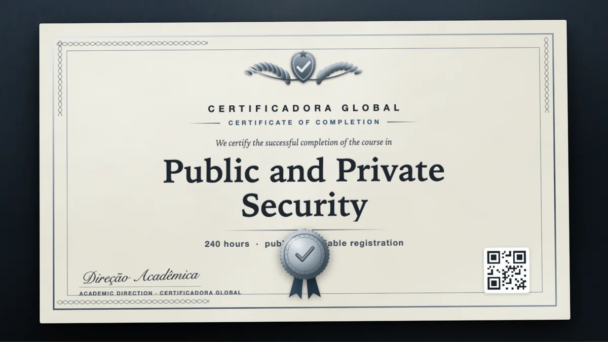 Cover of the Public and Private Security course