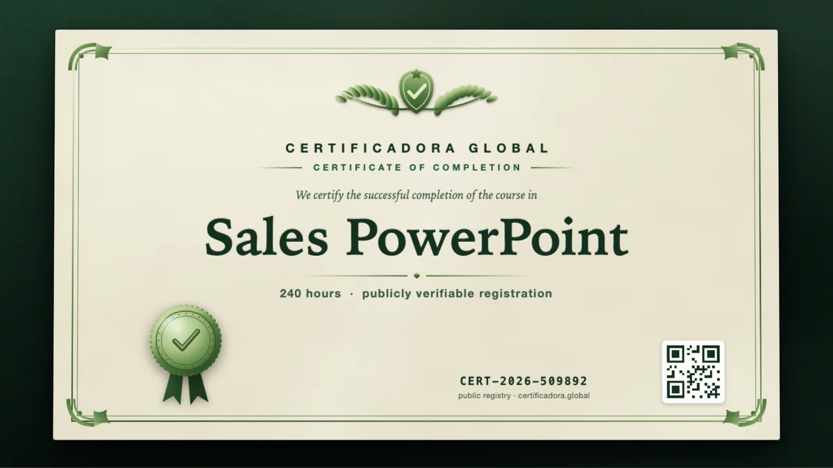 Cover of the Sales PowerPoint course