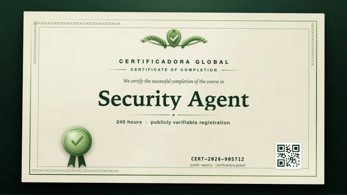 Cover of the Security Agent course