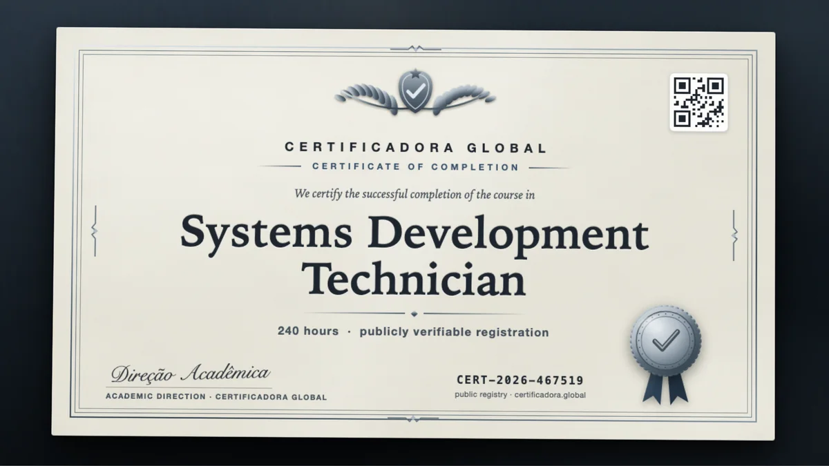 Cover of the Systems Development Technician course