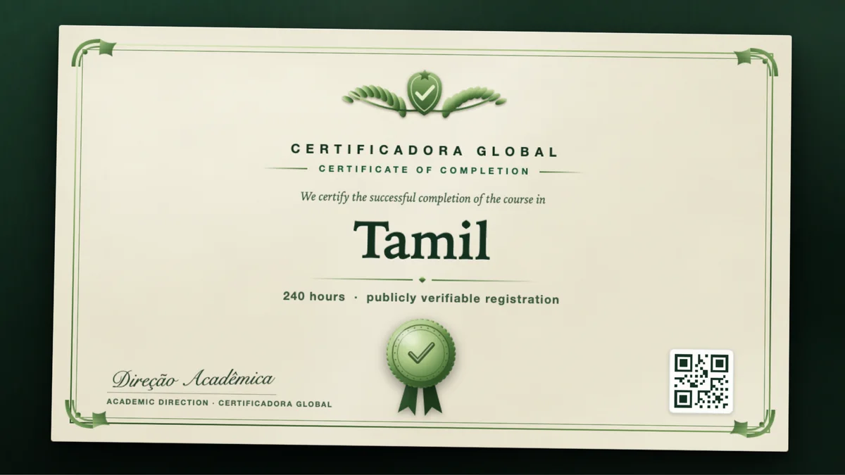 Cover of the Tamil course
